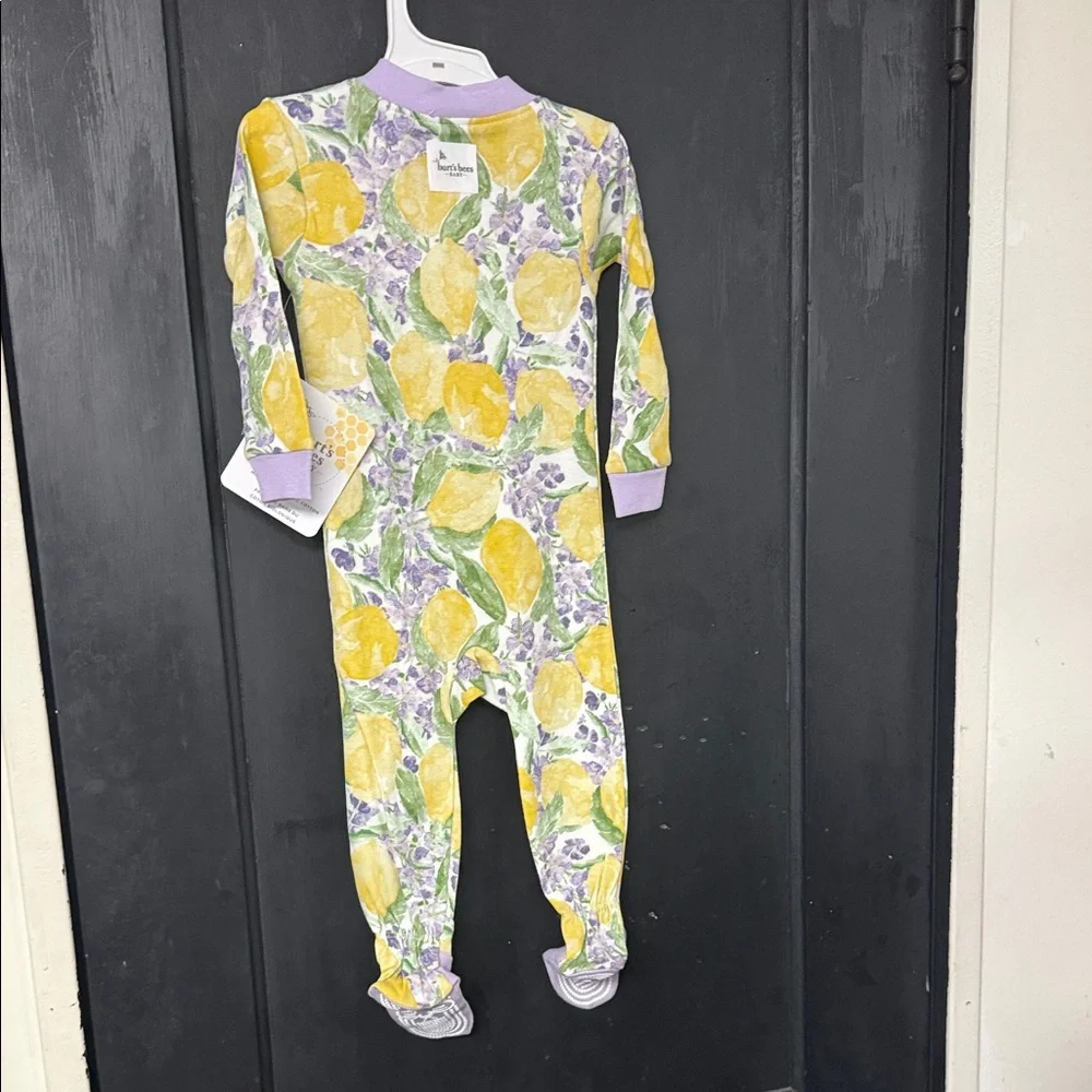 Magnolia Kids Footie with Lemon and Floral Design - Yellow and Lavender
